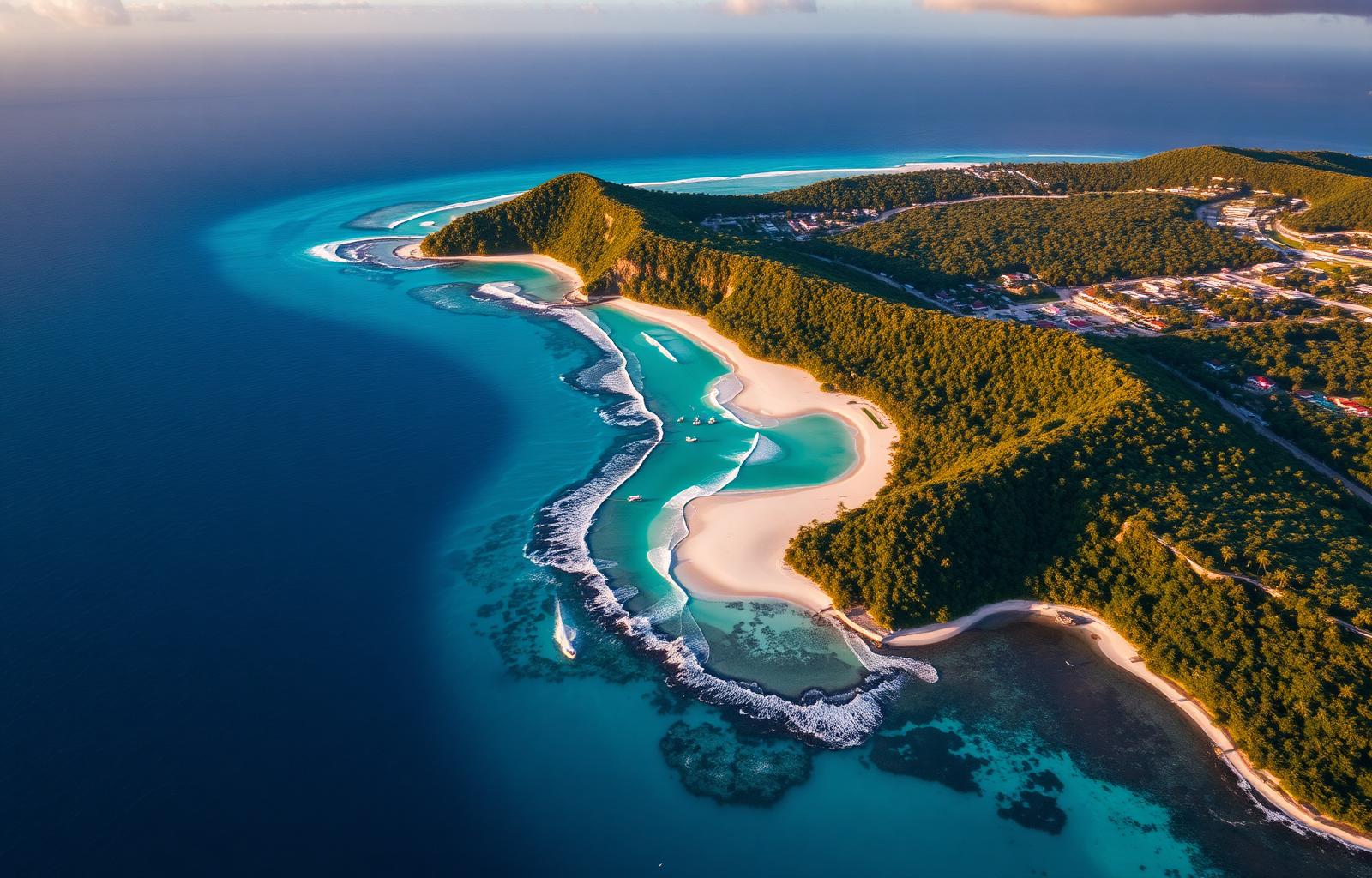 Aerial view of Barbados