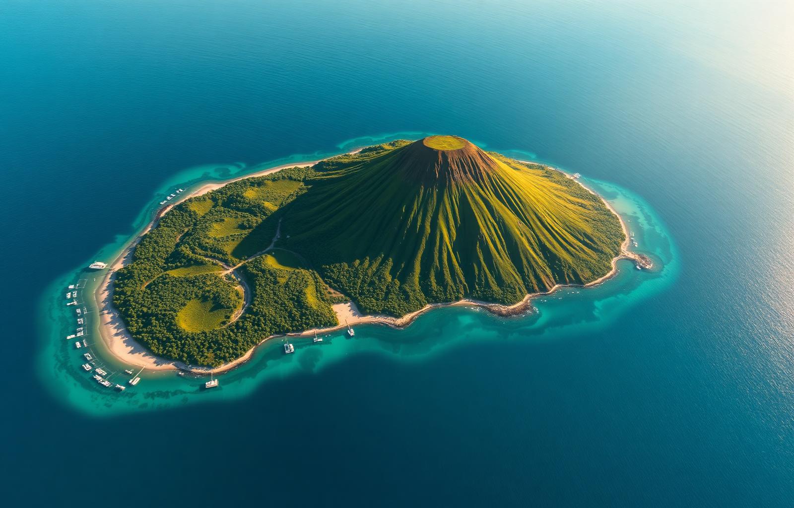 Aerial view of Nevis